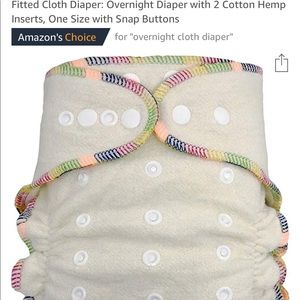 Fitted cloth overnight diaper